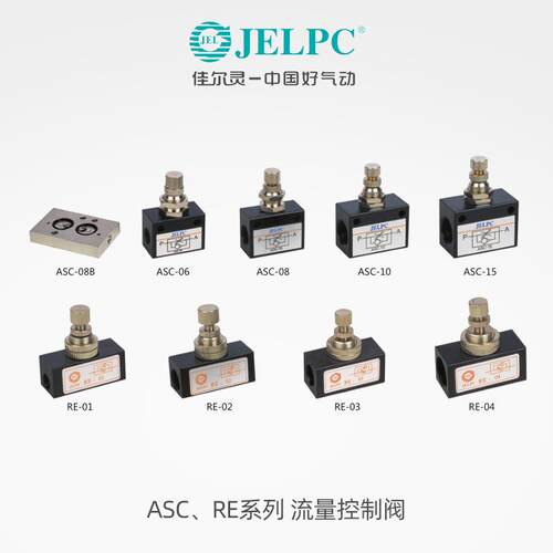 JEL佳尔灵ASC RE系列流量控制阀单向节流阀ASC-06/08B RE-01/02