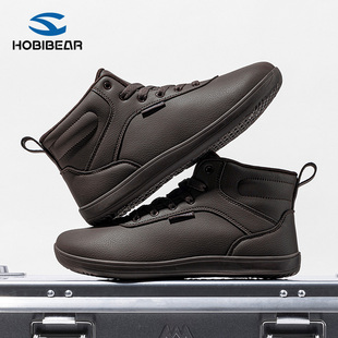 HOBIBEAR品牌宽头鞋男士运动鞋中帮赤脚鞋加大加宽赤足鞋宽楦女鞋