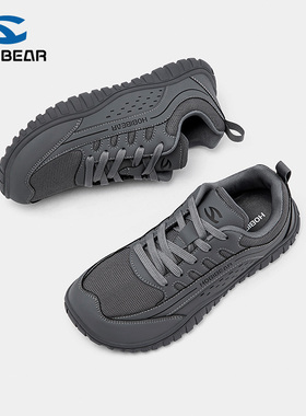HOBIBEAR鞋子男鞋2025新款秋透气网面运动鞋外贸大码4e宽楦大头鞋