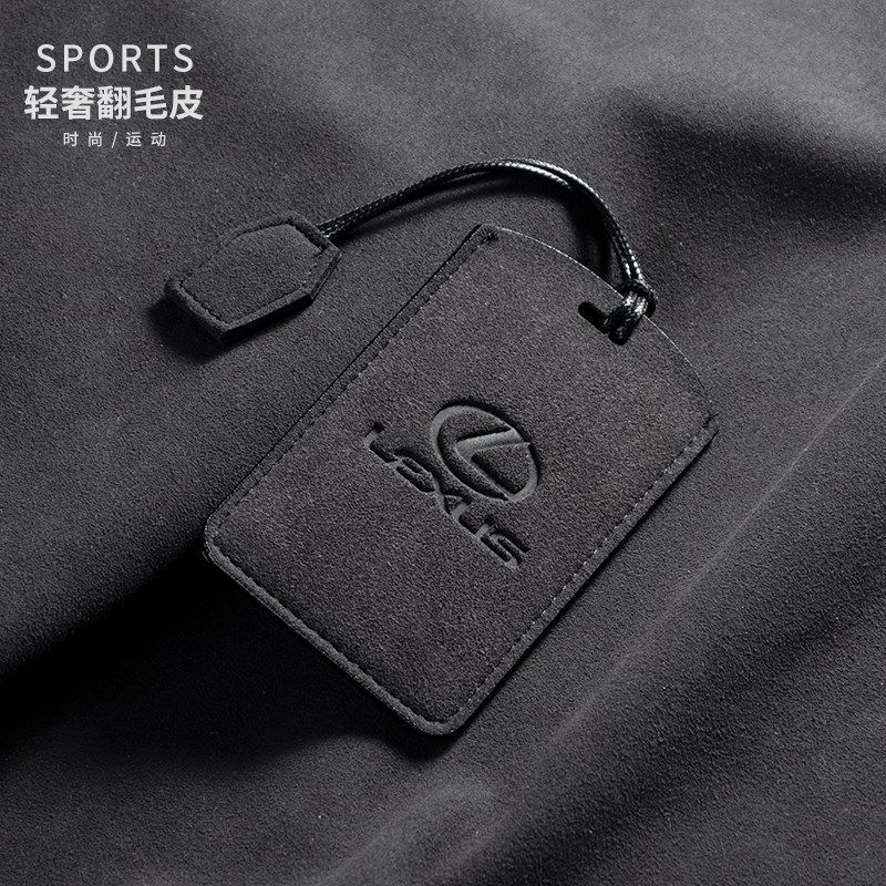 适用于雷克萨斯LX570卡片式钥匙套LS500h优质 ES300h翻毛皮卡包扣