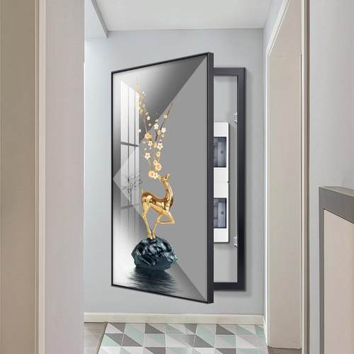 大尺寸电表箱画装饰画玄关画挂画开关电闸遮挡箱过道壁画现代简约