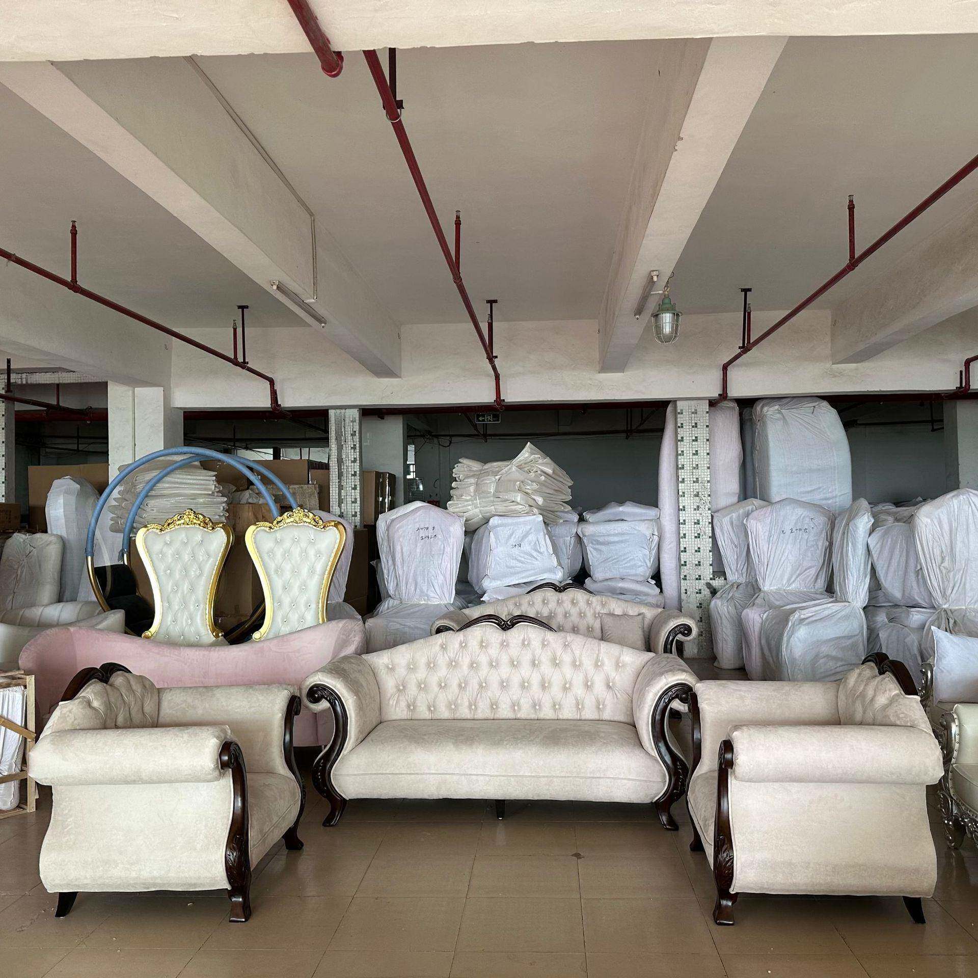 欧式实木沙发现代简约轻奢客厅沙发组合小户型皮艺美式法式家具