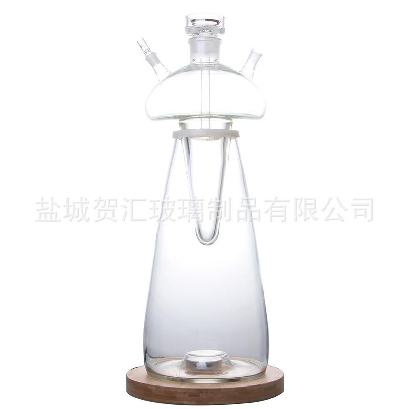 大型美杜莎大水烟蘑菇造型玻璃底座水烟壶带LED灯shishahookah
