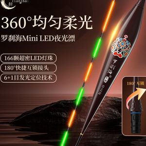 黄金眼Mini LED硬尾夜光漂180°互锁316柔光日夜两用电子漂