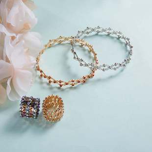 Design Ring Magic RetractNable Zircon 2in1Folding 极速New