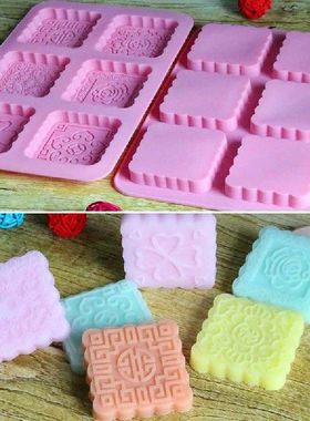 极速New Silicone Capke Mold Square Moon Cake Baking Mold