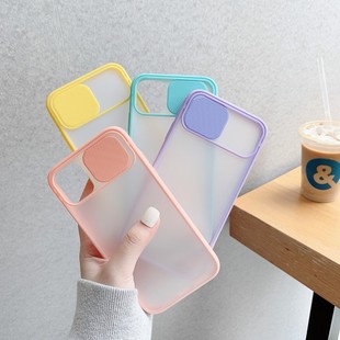 Lens Slide Transparent 极速Matte Phone color PQC Case Candy