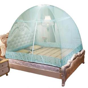 极速。可折叠蒙古j包蚊帐女寝室睡觉铁架床加厚1米8蚊帐架家用罩