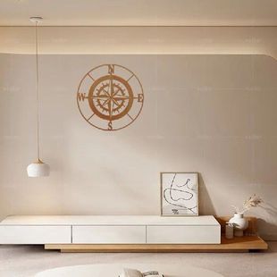 Decor Compass MeDtal Iron Coastal 极速Rusty Sculpture Round