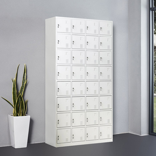 新品寄存柜鞋柜碗柜32门更衣z柜员工储物柜钢制带锁储物柜铁皮