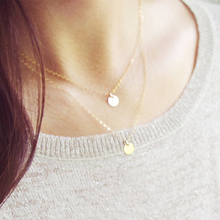 layer 极速Accbessories multi Necklace Sequin Metal