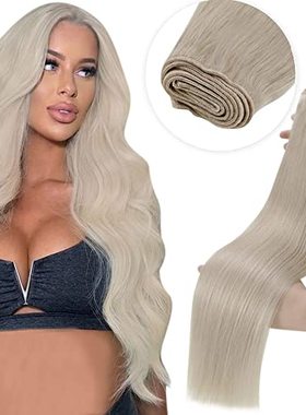 极速LAAVOO 24inch Blonde Weft Hair Extensions HumUan Hair 12