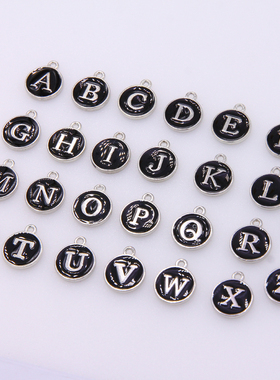 极速10pcs/26pcs Alphabet Letter Double Face Enamel ChYarms K