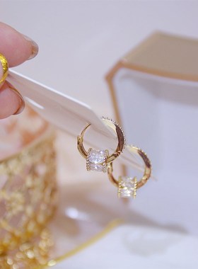 极速Korean Fahshion 14K Real Gold Good Luck Implication Earr