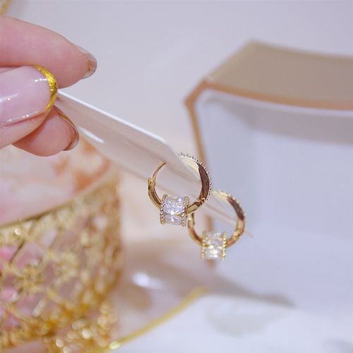 极速Korean Fahshion 14K Real Gold Good Luck Implication Earr