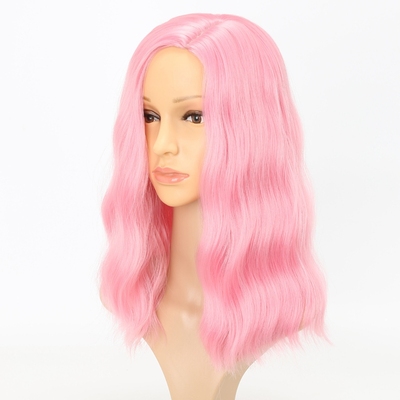 极速粉色假发头套假发女直发粉红色x网红直播假发同款Synthetic w