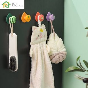 Pattern Fruit Kitchen Bathroom Free 极速4PCbS Hooks Cute