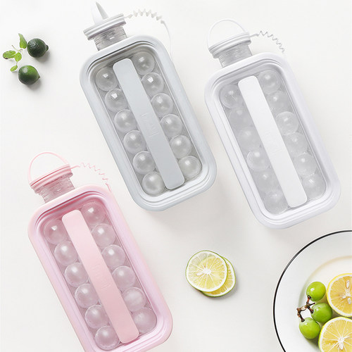 新品Ice Balfl Mold 2-in-1 Ice Cube Maker Water Bottle Ball M