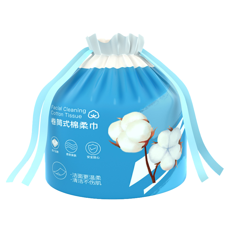 极速一次b性洗脸巾棉质洁面巾纸巾卷筒式洗面擦脸卸妆纸巾乾湿两