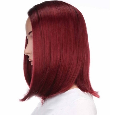 极速Bob Synthetic Hair Short Wigs Bob StrPaight Hair渐层酒红