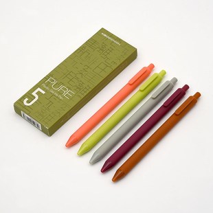 pack KACO Ink Pen Gel 5pcs Plastic 极速KACbOGREEN Pure