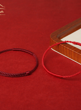 新品普陀山202i5蛇年红绳手链女本命年编织脚链好运上岸泰岁手绳