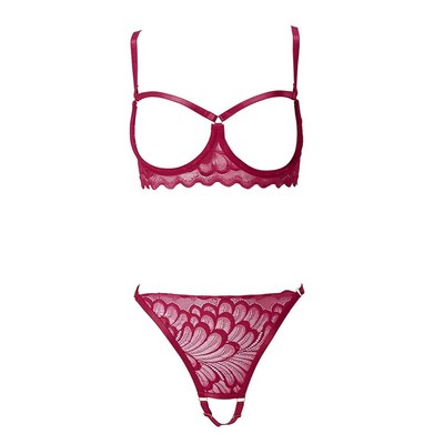 极速2PC ErotiIKVc Lingerite Woman Set Hollow POut Lace raB A