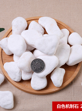 极速50斤装白色石n子石头大鹅卵石庭院铺路铺地小白石头造景景观