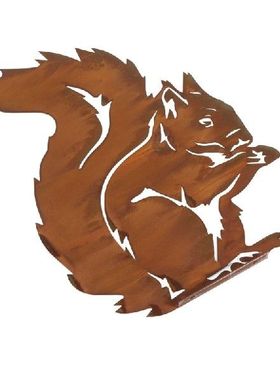 极速Iron Rusty Standing Squirrel Metal StatueP Outdoor Indoo