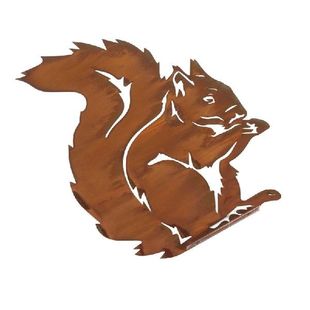 Squirrel Standing Metal StatueP Indoo 极速Iron Outdoor Rusty