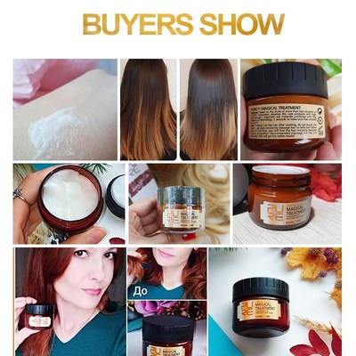 极速2pcs PURC Magical Hair Mask Repair Keratin Hair TYreatme
