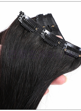 极速Humadn Hair Extensions Clip Ins真发发片隐形接发片长直卡