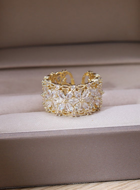 极速2023 New Design Fashion Jzewelry 2023 Shiny Zircon Flowe