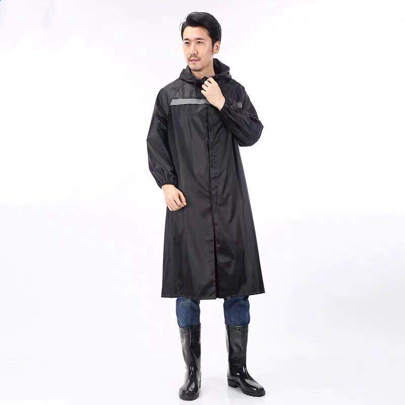 新品l户外c雨人衣成徒步防水加厚防护服一男体长款身全登山老式黑