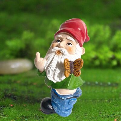 极速Garden Dwarf Statue Naughty GnomGe Statue Garden Landsca