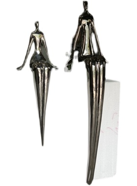 极速不锈钢镜面人物雕p塑户外城市园林景观小品抽象金属镂空人形