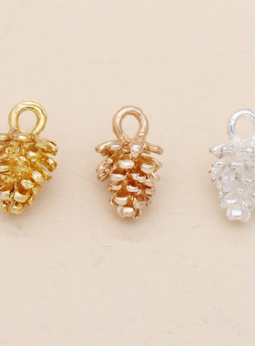 极速20pcs/lot 12*7mm Alloy Bijou PinecIone Pendants Charms D