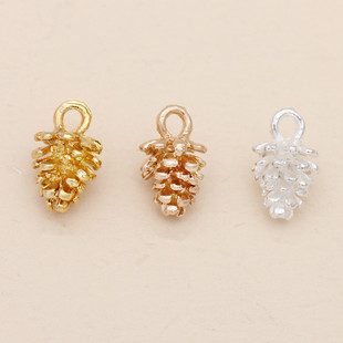7mm Alloy Charms lot Pendants PinecIone 极速20pcs Bijou