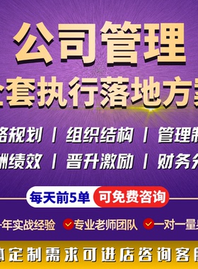 薪酬与绩效管理方案考核体系设计公司全制度企业战略kpi激励咨询