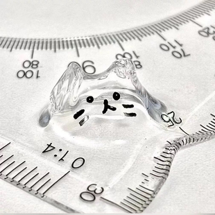 尺子长出猫猫啦小红书同款卡通小猫立体尺子高颜值少女心学生创意