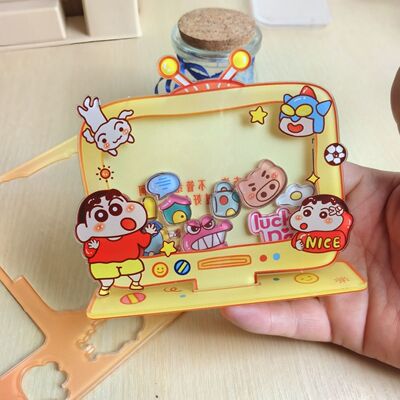 蜡笔小新亚克力拆拆乐相框立牌定制DIY相框摆件动漫卡通插卡立牌