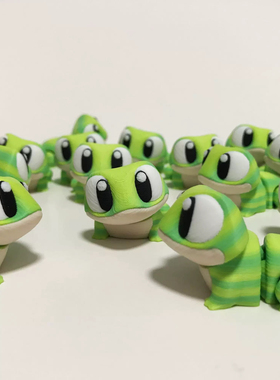 3d打印守宫蛙可爱公仔摆件桌面装饰品车载饰品摆件小红书爆款