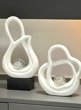 财源滚滚艺术高级感陶瓷摆饰轻奢风高档客厅酒柜电视柜玄关装饰品