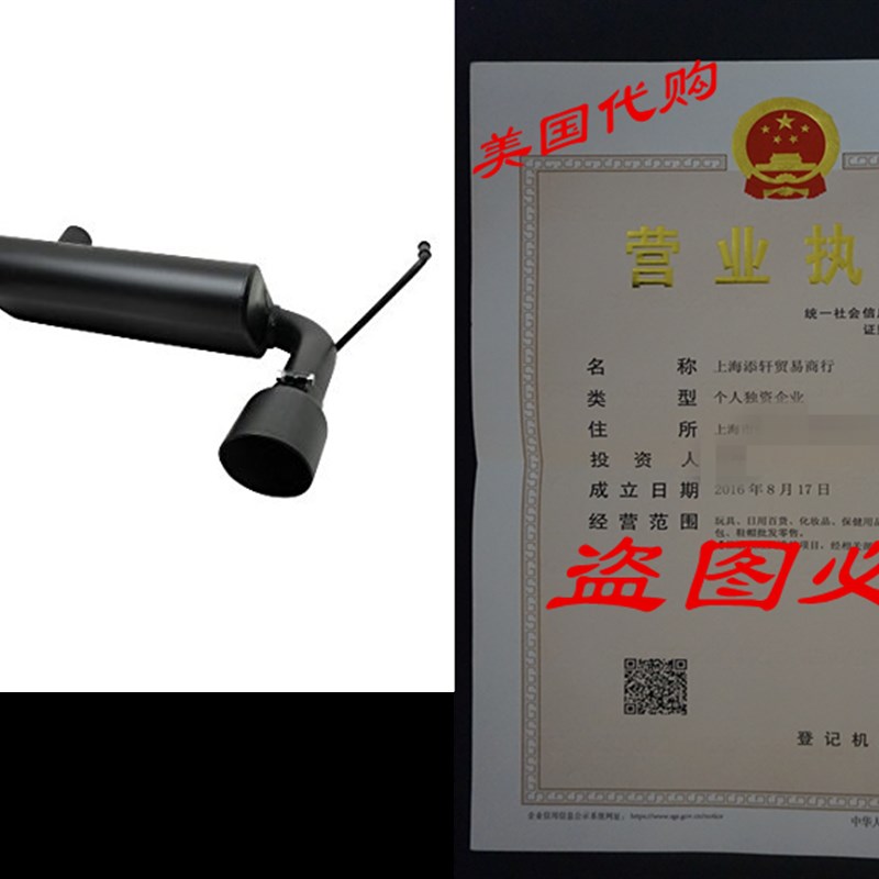 极速Gibson Performance Exhaust 17303-B BLK Split Rear ZDual