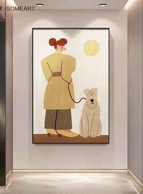 新品现代简约趣味艺术客厅t装饰画北欧小清新卧室壁画温馨玄关过