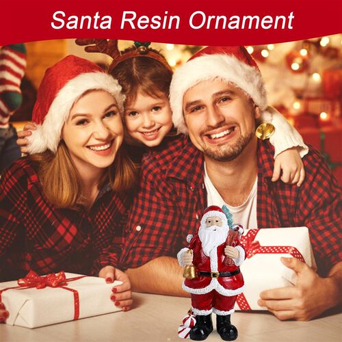 新品Santa Claus Resin Ornaent Resin Santa DecoratioWns For H