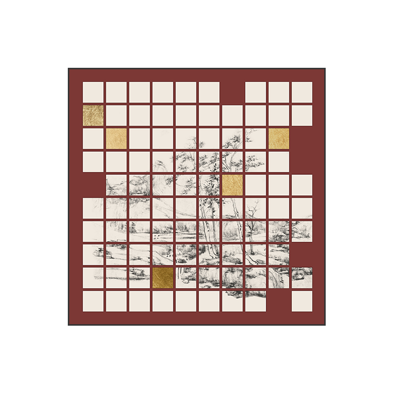 极速电表箱装饰画新中式配电箱电闸开关遮挡墙壁画酒Y店厨房电表图片