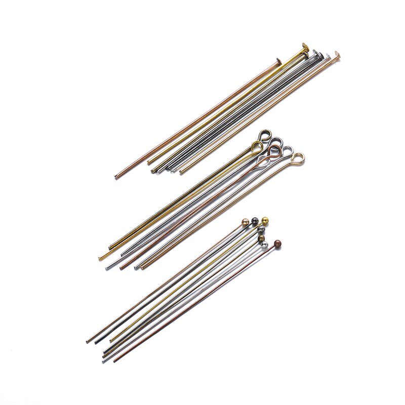 新品200pcs 16/20/25/30/35/40/45B/50mm Flat Head/Ball Head/Ey