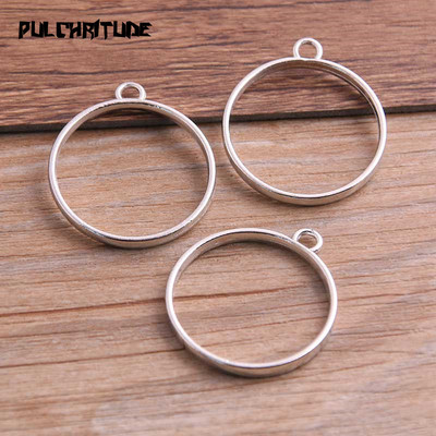 新品10Pcs 28*32mm 7 Color Alloy Jewelry AccessoriTes Circula