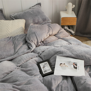 极速加厚牛奶绒被套单件150x200Dx230冬天珊瑚法兰绒双面加绒被罩